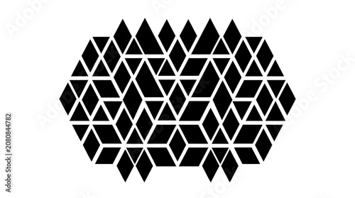 Foto Minimalist Geometric Triangle and Diamond Pattern Vector