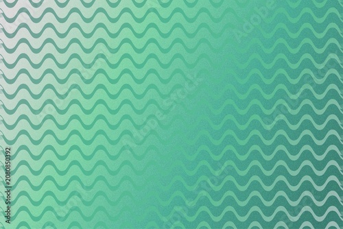 Картината върху платно Modern seafoam green noise texture background with minimalist zigzag wave stripe