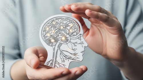 Mental health, brain awareness, human mind, psychology concept, healthcare