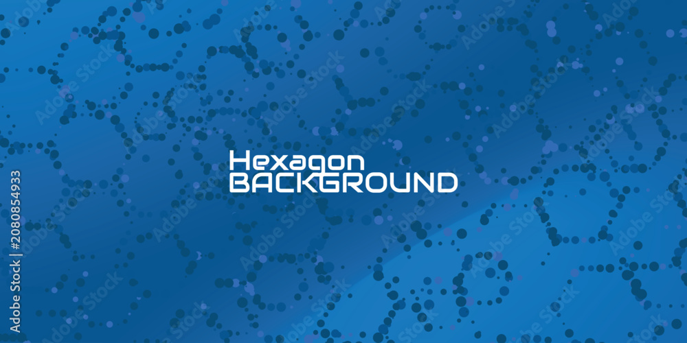 Fototapeta premium Futuristic UI background with hexagon cyberpunk geometry elements