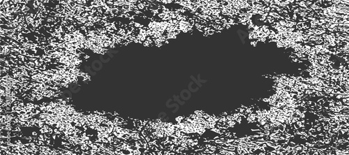 Abstract Grunge Paint Frame with Distressed Ink Splash Texture for Background and Design.