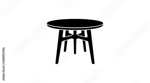 Round Table Minimalist Vector Icon