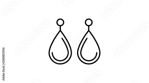 Teardrop Earrings Minimalist Icon