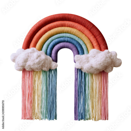 Pride Decoration - Rainbow Decoration isolate on transparent png.