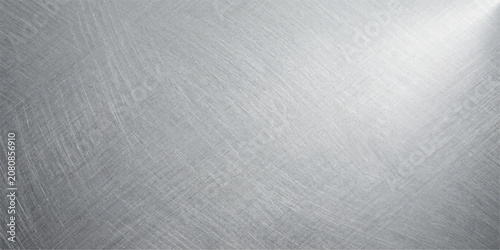 Photos Abstract cross brushed steel background, silver steel with a crosshatch brushed texture and a bright corner light, modern design for branding, web design and social media