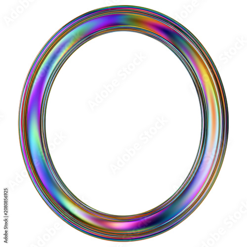 Pride Decoration - Rainbow Frame isolate on transparent png.