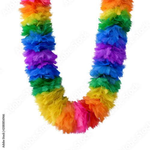 Pride Decoration - Rainbow Garland isolate on transparent png.