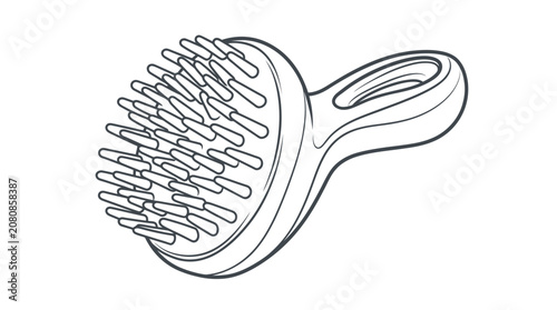 Foto Scalp Massager Brush Vector Illustration