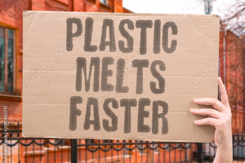 Canvas Print "Plastic melts faster" Synthetics degrade more quickly under heat