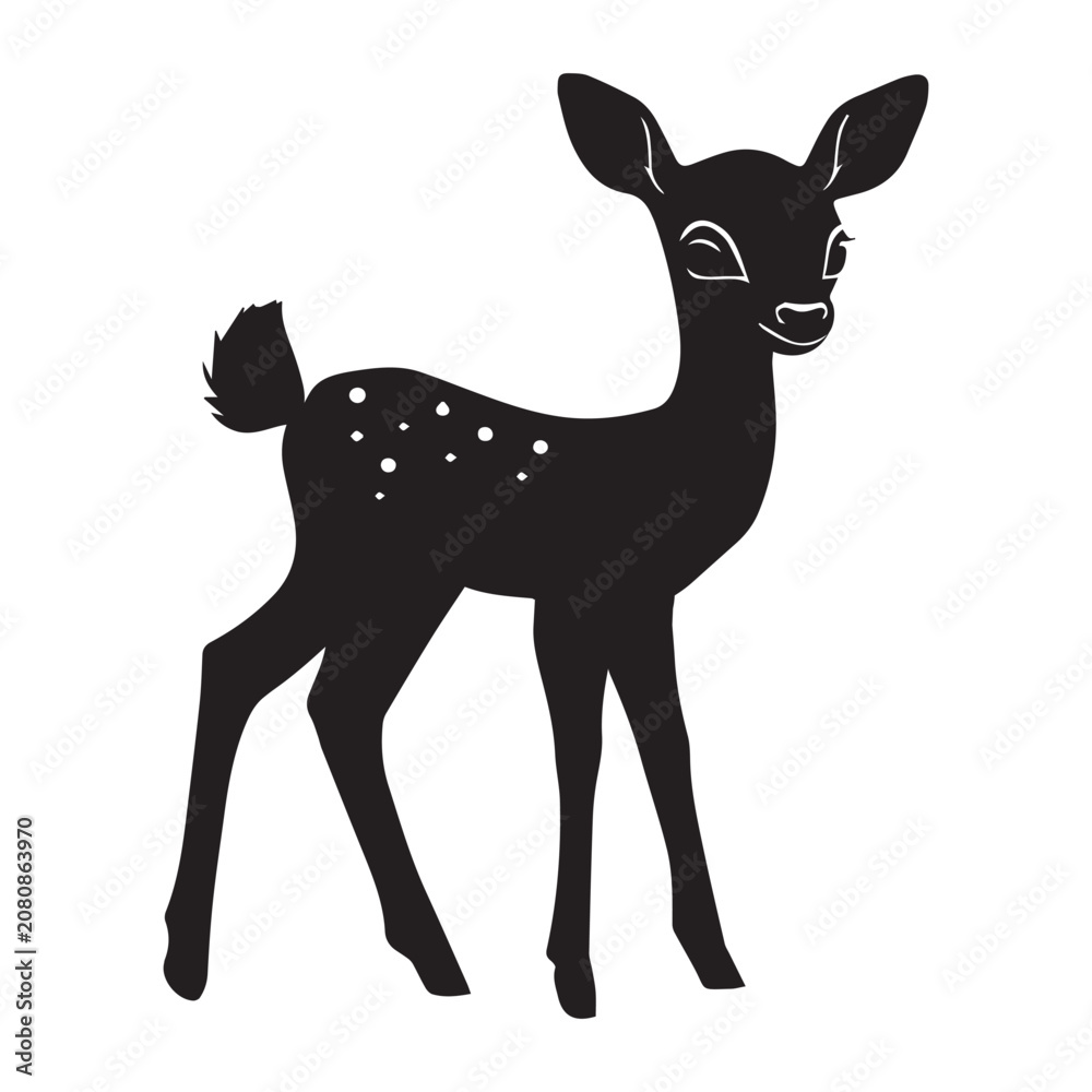 Fototapeta premium Cute Baby Deer SVG Icon
