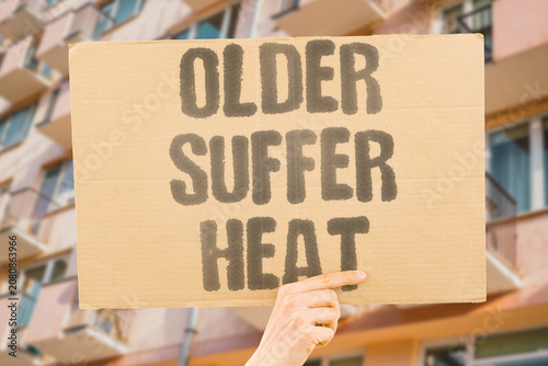 Fotografie "Older suffer heat" Elderly populations are vulnerable to heat