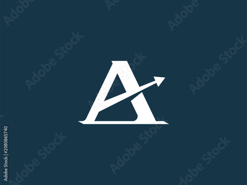 Letter A arrow logo design