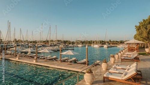 Luxury Marina With Boats During Sunny Day in Tropical Location