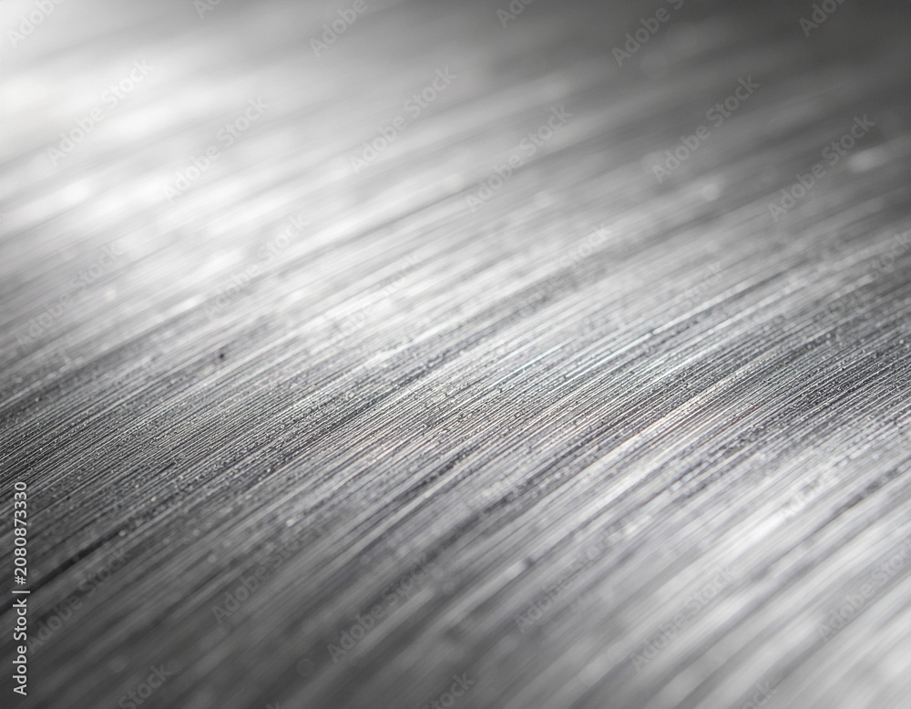Fototapeta premium Abstract metallic background with cross-hatched silver surface and soft blurred depth