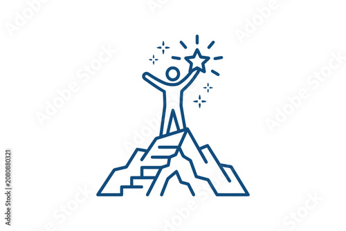 Person Reaching Goal Icon