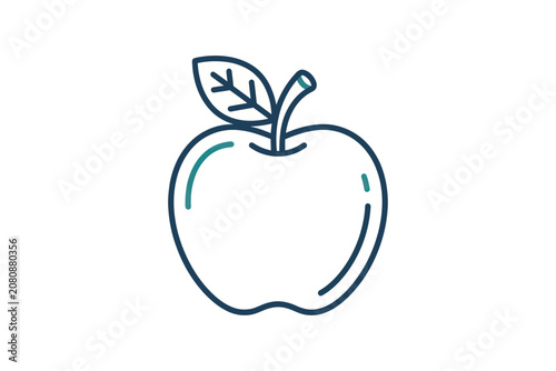 Minimalist Apple Outline Icon