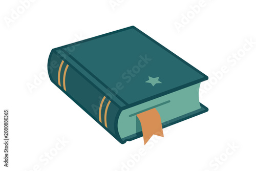 Closed Book Vector Illustration
