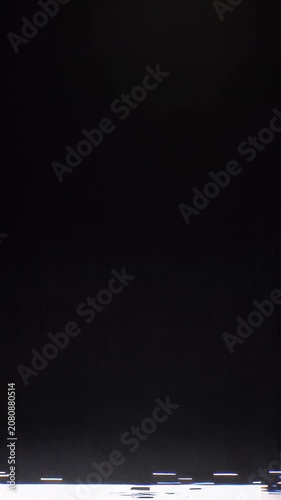 Futuristic digital glitch animation featuring neon red and cyan artifacts that form a central rectangular frame on a dark background, perfect for cyber security overlays and tech backgrounds.
