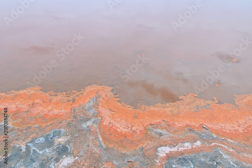 Abstract Texture of Wulan Lake Salt Formations, or Known As the Heart of the Earth, in Inner Mongolia, China