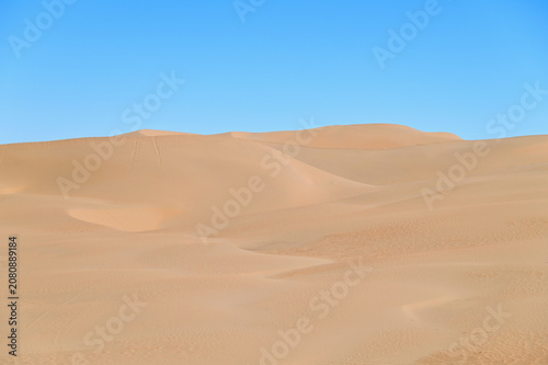 Natural Beauty of Xiangshawan Desert with Rolling Sand Dunes in Inner Mongolia