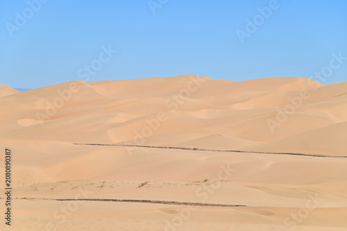 Vast Arid Landscape of Xiangshawan Desert in Inner Mongolia