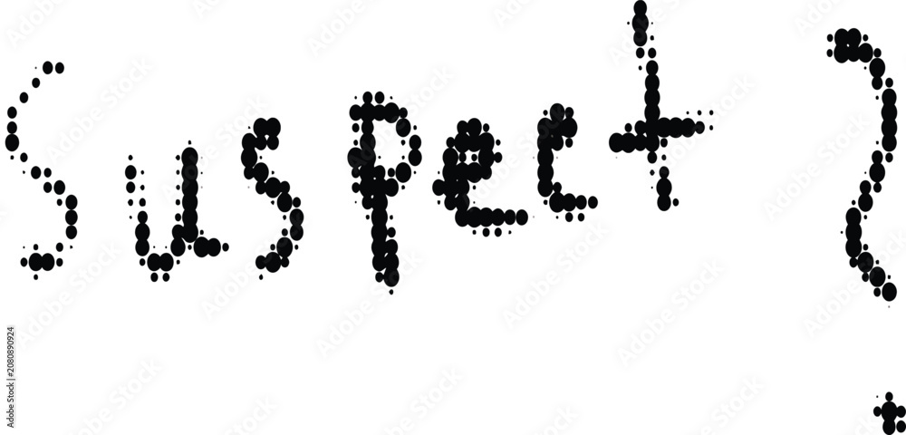 Obraz premium Suspect investigation concept with handwritten text investigation criminal enforcement detective evidence question