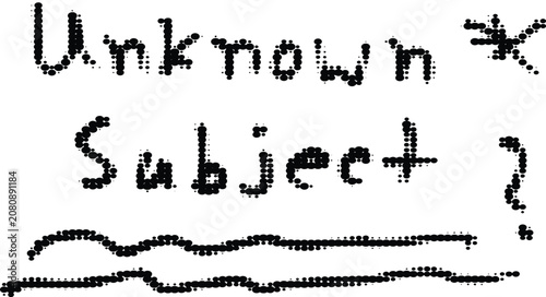 Cuadro en lienzo Unknown subject handwritten text conceptual label with asterisk and question mar
