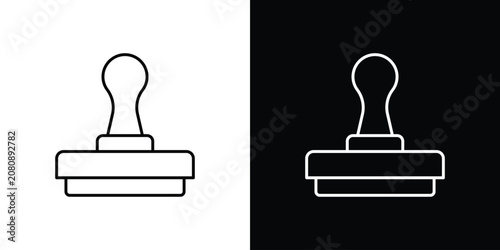 Fotografie Stamp icon line vector collection