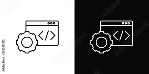 Obraz na płótnie Web development icon line vector collection