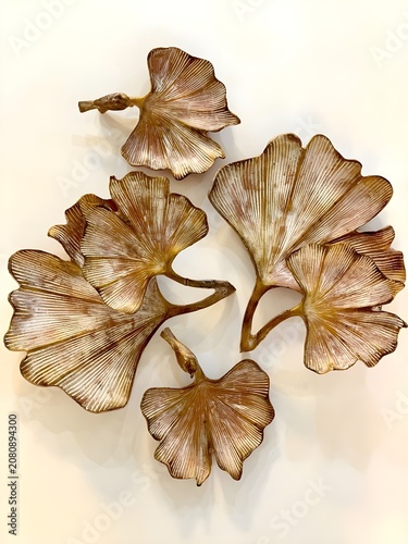 dry leaves on a wooden background