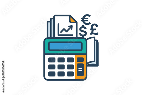 Financial Calculator and Currency Icon