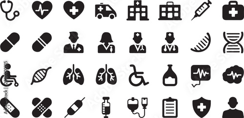Schilderij op canvas Doctor Set Vector
