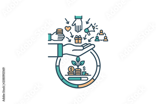Business Growth and Investment Concept Vector Illustration