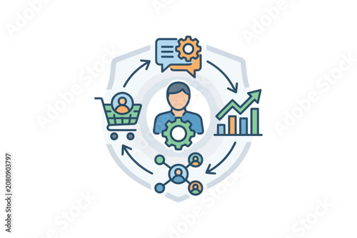 Customer Relationship Management Process Infographic