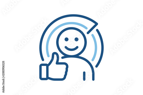 Happy Person Thumbs Up Icon