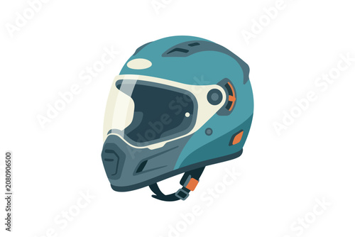 Motorcycle Helmet Vector Illustration