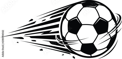 Dynamic soccer ball in motion