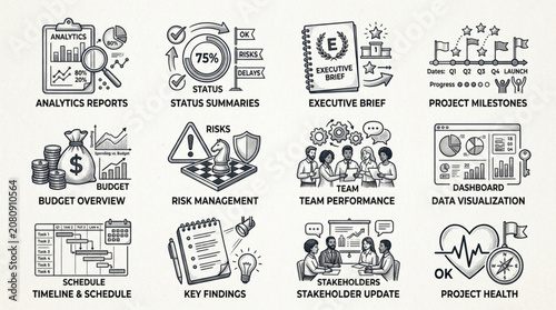 Business icons and symbols collection.