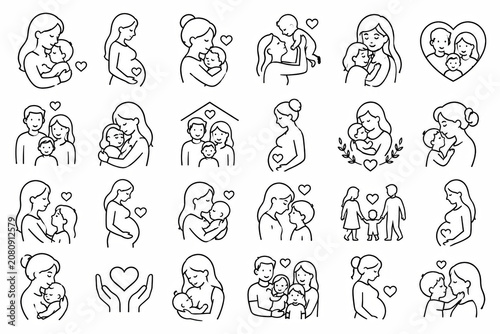 Set of hand drawn doodle icons and design elements