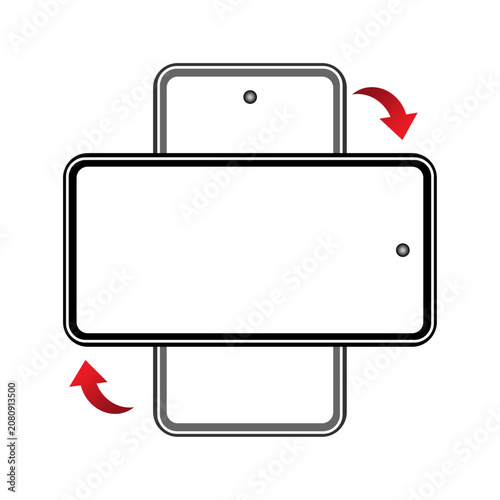 Smartphone Screen Rotation Icon Vector Graphic