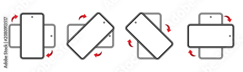 Smartphone Screen Rotation Icons Set