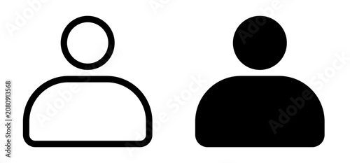 Minimalist User Profile Icons Set Vector Design