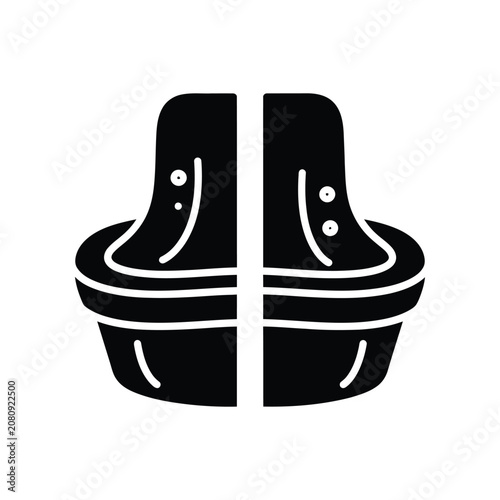 Pair of abstract futuristic seats in silhouette on a clean white background symbolizing modern design and modularity for interior concepts