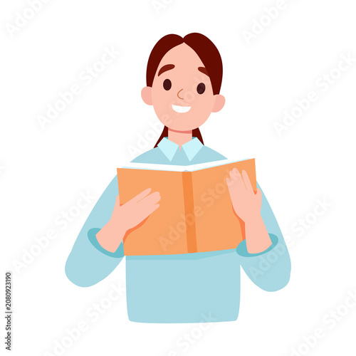 Woman Reading Book for Book Club Female Reader, Literature Lover