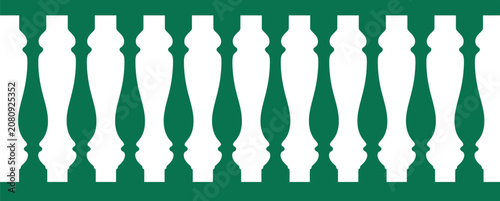 Cuadro en lienzo Green balustrade design