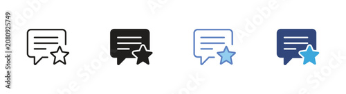 Photos Positive Review Icon, Star Rating Speech Bubble, Customer Feedback Symbol, Testi