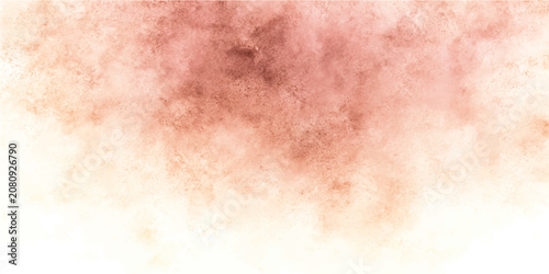 Quadro su tela Dust cloud of reddish-brown and white powder with soft edges resembling a watercolor effect and textured abstract background