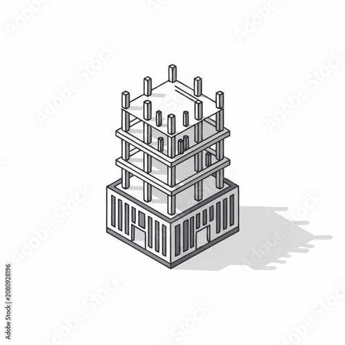 Foto Construction Building Site Framework Tower.