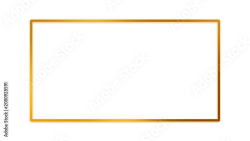 Cuadro en lienzo A Sophisticated Rectangular Border Featuring A Lustrous Metallic Gold Finish Ide