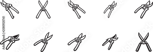 Konstfotografi Modern garden pruners solid icon
